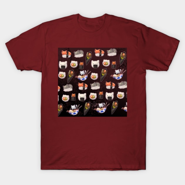 Sushi cats T-Shirt by Lyxy